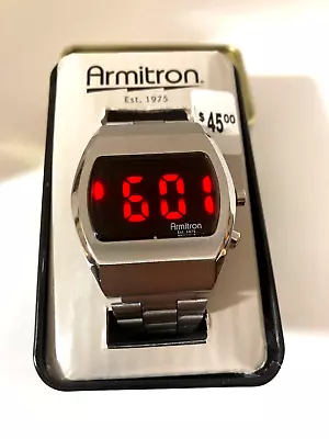 Armitron Sport Retro Men's Digital Bracelet Watch 40/8475BRSVA • $27.95