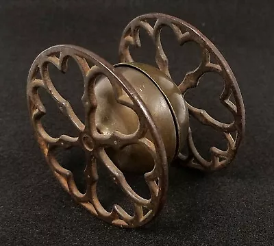 £147.21 • Buy Antique Victorian Cast Iron & Brass Rolling Bell Toy