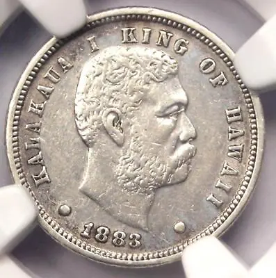 1883 Hawaii Kalakaua Dime (Ten Cents 10C) - NGC AU Details - Rare Silver Coin! • $276.54