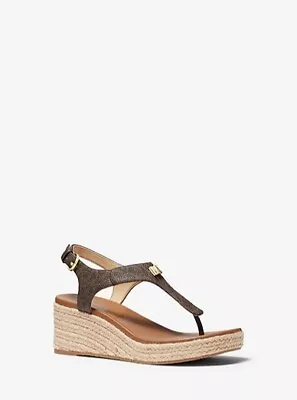 MICHAEL KORS Laney Logo Espadrille Wedge Sandal 85 • $75