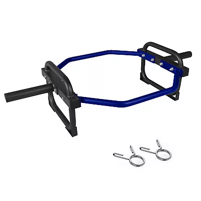 144cm - Olympic Shrug Deadlift Barbell Bar - 2 Free Spring Collars - Blue • $149.95