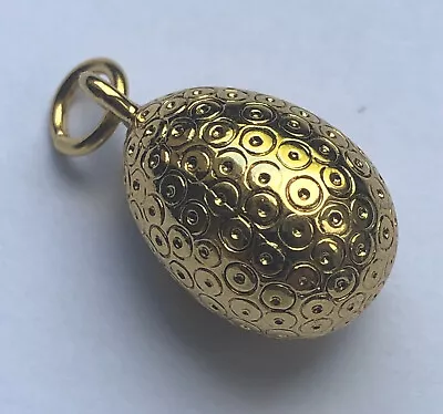 RARE Vintage BRAND NEW Joan Rivers GOLD Plated Faberge Egg Charm Pendant~EASTER • $18.95