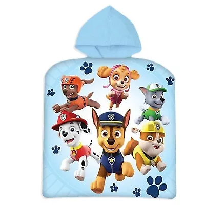 Kids Boys Girls PAW PATROL Toddler Hooded Poncho Bath Beach Swimming Towel UK • £8.99