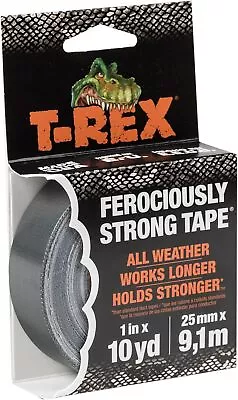 T Rex Tape Ferociously Strong Waterproof Graphite Grey Tape 25mm X 9.1m  • £7.99
