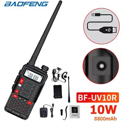 £33.99 • Buy Baofeng Uv-10r 10w 128ch Vhf Uhf Dual-band Walkie Talkie Fm Ham Two-way Radio