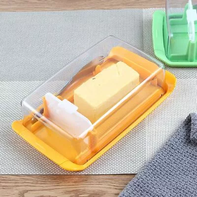 Butter Dish Plastic With Lid Container Kitchen Storage Holder Serve Tray • $24.10