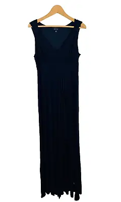 Spence Womens Sleeveless Long Maxi Black Dress High Low Fitted Stretch Size M • $9.99