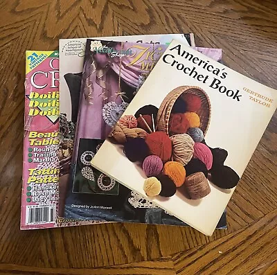 Lot Of 4 Vintage Needlework Craft Pattern Books Crochet • $9.99