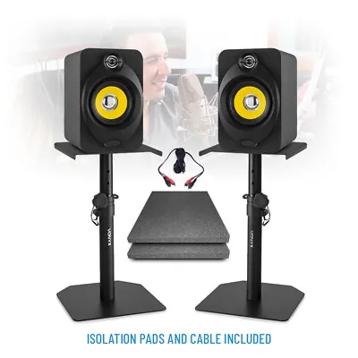 XP40 Active Powered Studio Monitor Speakers 4  Multimedia DJ (Pair) With Stands • £135