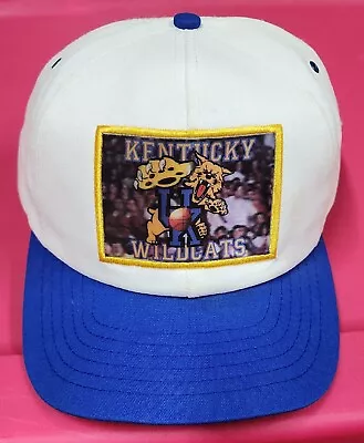 Vintage UK Kentucky Wildcats Hat HOLOGRAPHIC 3D Patch Snapback  NCAA Basketball  • $28