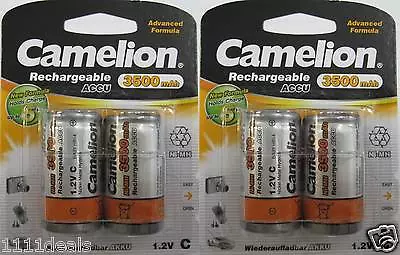 Camelion C Rechargeable Battery Ni-MH 3500mAh 4 Pack • $18.34