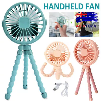 Mini USB Fan Flexible Octopus Clip-on Handheld Fans For Baby Stroller With LED • $16.99