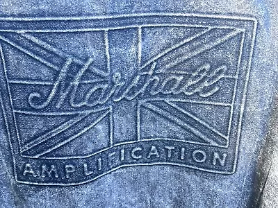 Vintage Marshall Amplification Jean Jacket Washed Black Denim 1980's • $295