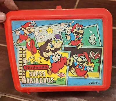 Vintage Super Mario Bros. Aladdin Lunch Box No Thermos 1988 Nintendo • $19.99