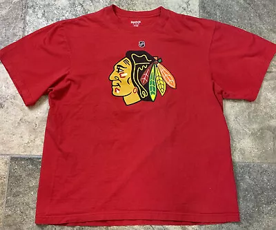 Vintage Jonathan Toews #19 Chicago Blackhawks NHL T-shirt~Red XL~Reebok • $13.57