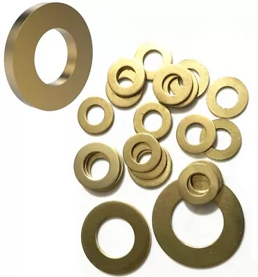 Solid Brass Washers Flat Round Form A THICK For Metric Bolts M3 M4 M5 M6 M8 M10 • £4.40