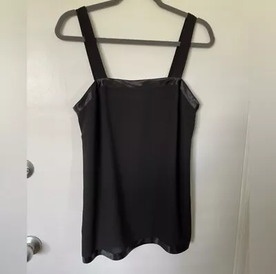 Maggie Shepherd NWOT Black Sleeveless Blouse With Satin Detail Size Small • $20