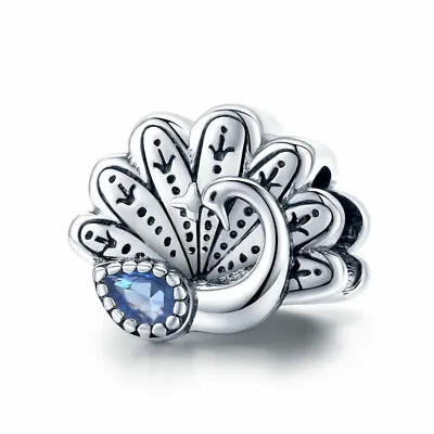 BAMOER European S925 Sterling Silver DIY Heart Charms Bead For Women Bracelet • $8.11