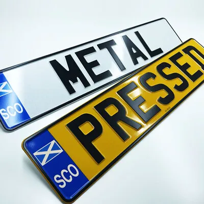 Scotland Scottish Flag Badge Metal Aluminium Car Reg Pressed Number Plates • £19.99