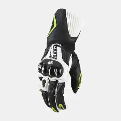 Motorcycle Gloves Furygan Fit-R Motorbike Race Spec Black White Fluo Sale • £59.99
