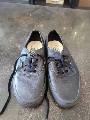 $25 • Buy Black Leather Vans