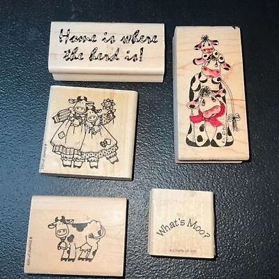 Cows Rubber Stamps Stampin' Up! Wood Mounted Moo Cow • $5