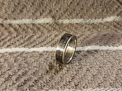 Minnesota 90% Silver Washington Quarters Coin Ring Size 8 2005 Handcrafted #2 • $34