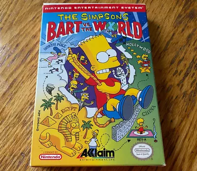 The Simpsons: Bart Vs. The World Complete In Box Nintendo Nes Original Game • $25