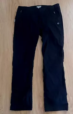 Craghoppers Kiwi Pro Stretch Trousers Womens UK 14R Black Solarshield • £15