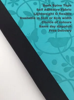 Book Binding Spine Repair Cloth Tape Self Adhesive Choose Width Colour & Length • £6.49