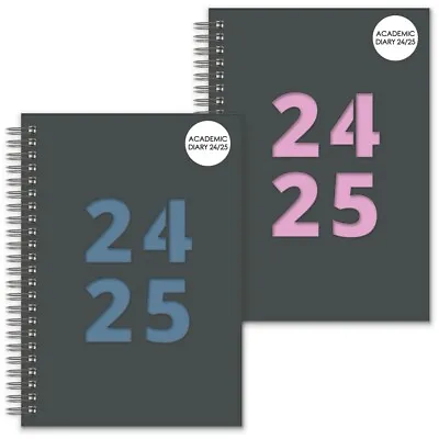2024-2025 Academic A5 Diary Week To View Diaries Mid Year Organiser Spiral Bound • £3.95