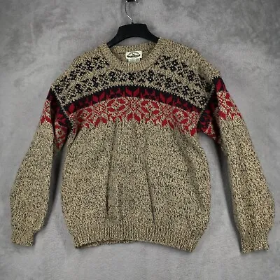 Vintage Eddie Bauer Legends Sweater Mens XL Pullover Wool Fair Isle Nordic Ski • $39.99