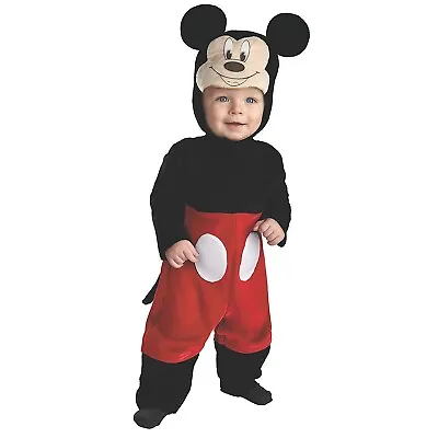 NEW Disney Baby Mickey Mouse Halloween Costume 12-18 Months Jumpsuit Hood Tail • $21.21