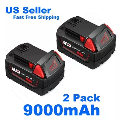 2 Pk NEW 9.0Ah For Milwaukee M18 18V XC 9.0 Extended Capacity Battery 48-11-1880 • $89.99