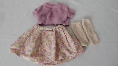 American Girl Doll Kit Kittredge Meet Outfit  Sweater And Skirt Socks READ • $11.24