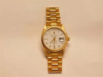 1980 18K Rolex President Ref#1803/8 Serial # 6215208 White Factory Diamond Dial • $17999