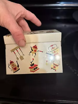 Vintage Recipe Box Tin Metal • $10