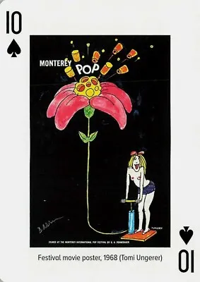 Festival Movie Poster 1968 Monterey Pop The Sixties Single Swap Playing Card  • $2.89