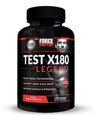 $29.99 • Buy Force Factor TEST X180 Legend 120 Caps Libido Performance, Testosterone Booster