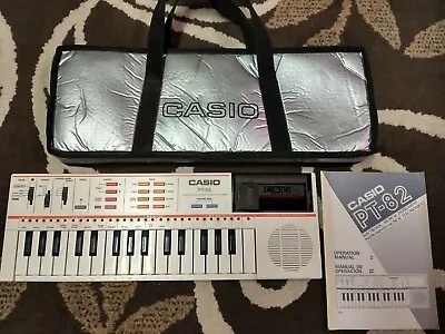 $59.99 • Buy Vintage Casio PT-82 Vintage Keyboard With ROM Cartridge, Manual, Carrying Bag