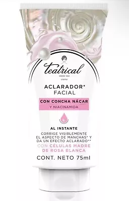 New! Teatrical Aclarador Facial/75ml/celulas Madre/concha Nacar/lightening Face • $22.99