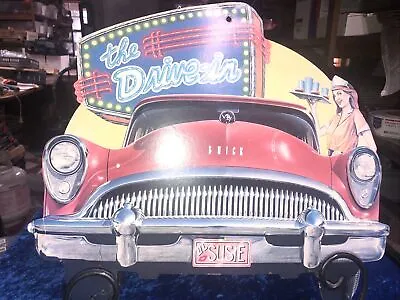 Vintage 1999 Beistle Cardboard THE DRIVE IN CAR HOP Sign Diner Restaurant 1950s • $20.77