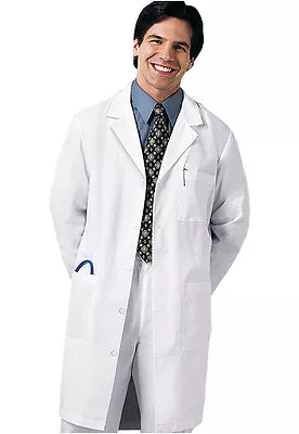 Brand New Men's White 5 Button Medical Lab Coat Size Xssmlxl2xl3xl • $18.99