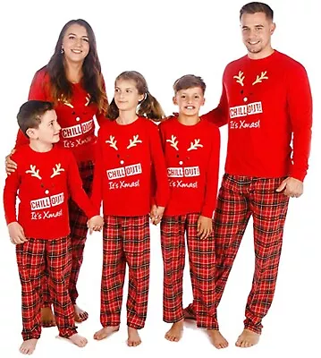 Family Matching Christmas Pyjamas Chill Mens Ladies Kids Teens Christmas Pyjamas • £11.95