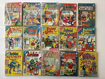 Lot Of 15 Archie Digest Library Comic Books - 1980s Vintage • $29