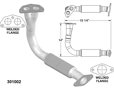 Exhaust And Tail Pipes For 1988-1989 Mazda MX-6 • $191.94