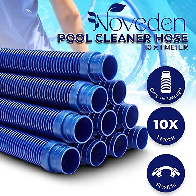 Noveden Pool Set Automatic Pool Cleaner Hose Blue 10x1m Zodiac Baracuda • $59.45