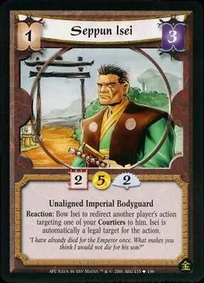 Seppun Isei X3 - Unaligned / A Perfect Cut ENG L5R CCG • £2.56