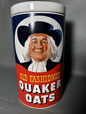 Old Fashioned Quaker Oats Ceramic Cookie Jar 9-5/8  X 5-3/8  By Regal • $20