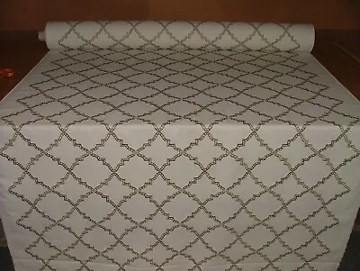 22 Metres Cassatt Linen Embroidered Fabric Curtain  Upholstery Cushion Blind • £5.50